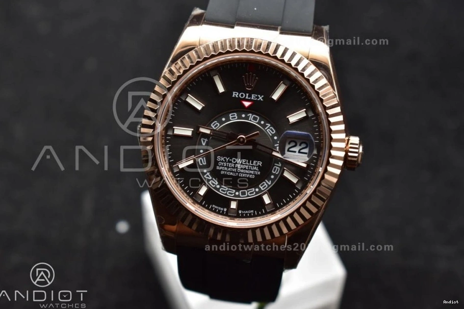 Dial (Gain Oyster-flex Strap 1:1 on A23J RG ZF Weight) Best Sky-Dweller Grey Edition 336235 0113